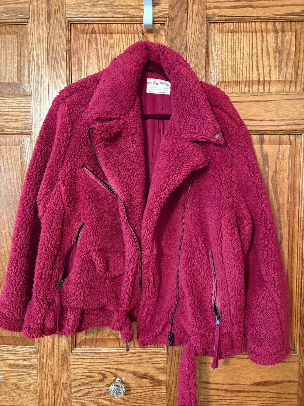 Free People “so cozy” slouchy moto jacket